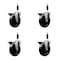 Service Caster 5'' Hard Rubber Swivel 7/8'' Expanding Stem Caster Set with Brake, 4PK SCC-EX20S514-HRS-PLB-78-4 - alternate 1